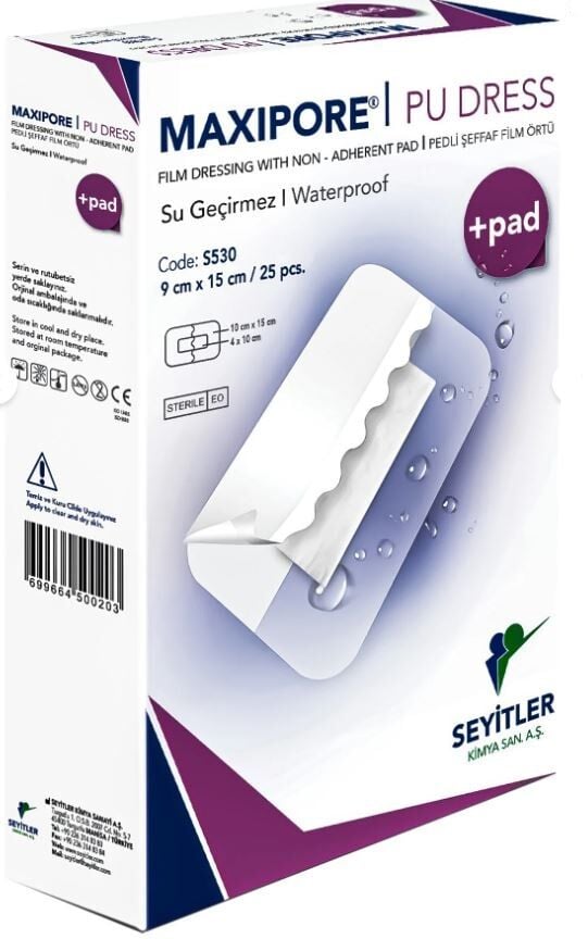 Maxipore Pedli 9x15 - Steril - Su Geçirmez - Hipoalerjenik - 25 ADET
