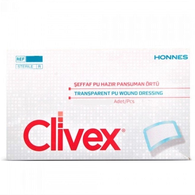 Clivex PU Pedli 9x25cm - Steril - Su Geçirmez - Hipoalerjenik - 25 ADET