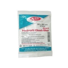 Steril Hidrofil Gazlı Bez 30x80 - 2 Parça - 20 Adet - DS
