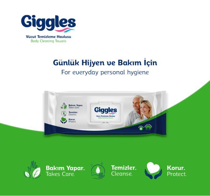 Giggles Vücut Temizleme Havlusu 50'lik Paket