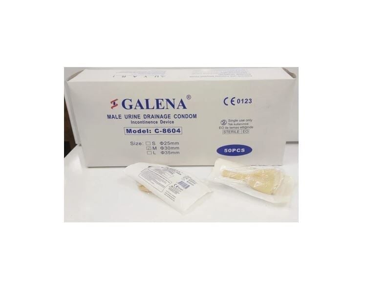 Galena Prezervatif Sonda 25 mm - Yapışkan Şeritli - 50 Adet