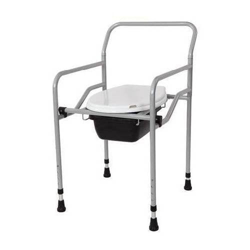 Klozet Yükseltici Katlanır Tuvalet Yükseltici Komot Sandalyesi - Yerli - Demir Profil