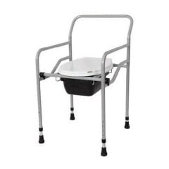 Klozet Yükseltici Katlanır Tuvalet Yükseltici Komot Sandalyesi - Yerli - Demir Profil