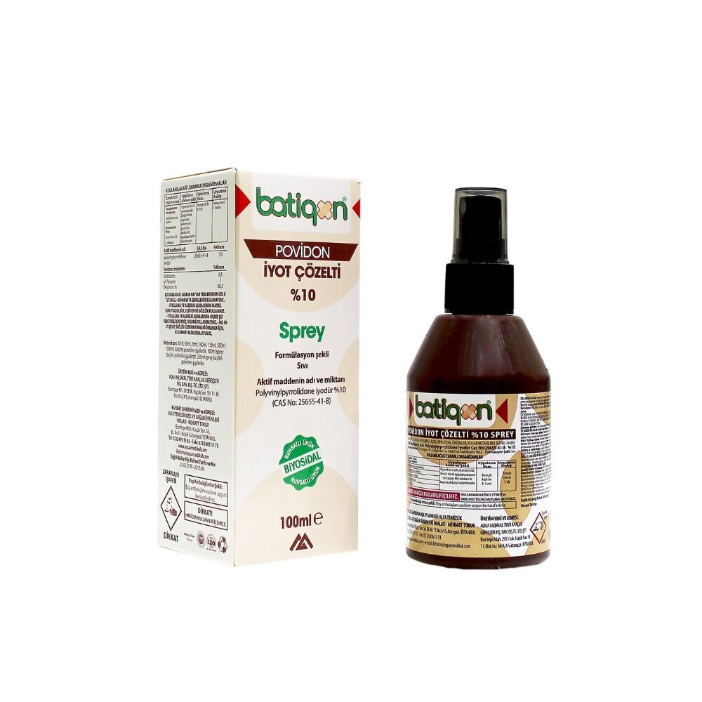 Batikon 100 ml Sprey Başlıklı - Baticonol %10 - Povideks 100 ml