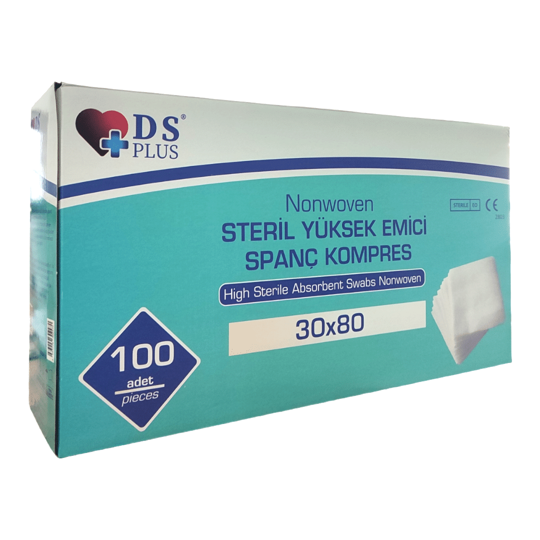 Gazlı Bez 30x80cm - 20 Adet- Steril Paket Nonwoven Emici Kompres - DS
