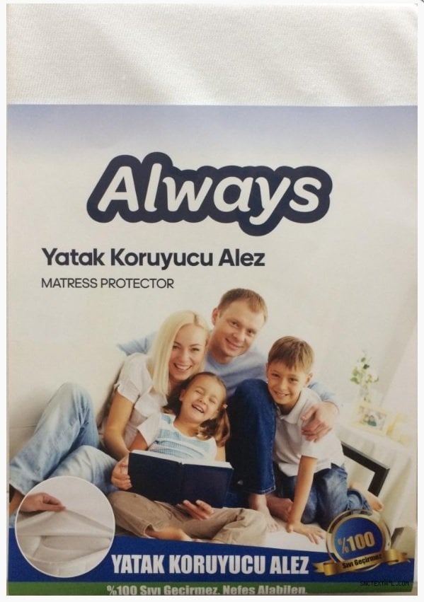 Sıvı Geçirmez Alez Örtü - Yatak Koruyucu - Elastik Bantlı 160x200cm Çift Kişilik